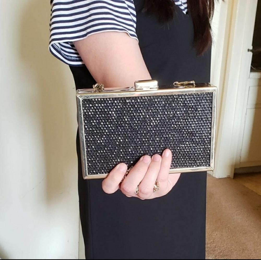 Cubic Sequin Clutch / Crossbody Purse